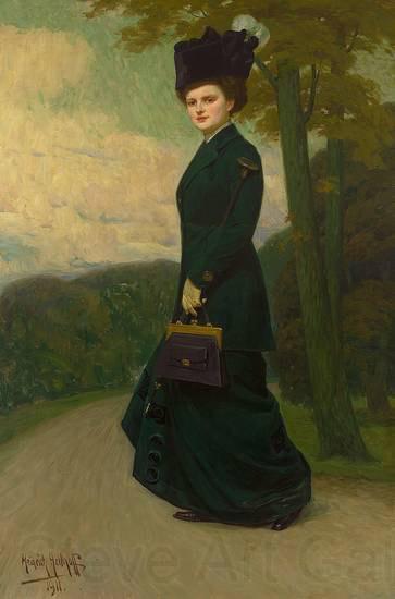 Heinrich Hellhoff Portrait von Charlotte Testrup Norge oil painting art
